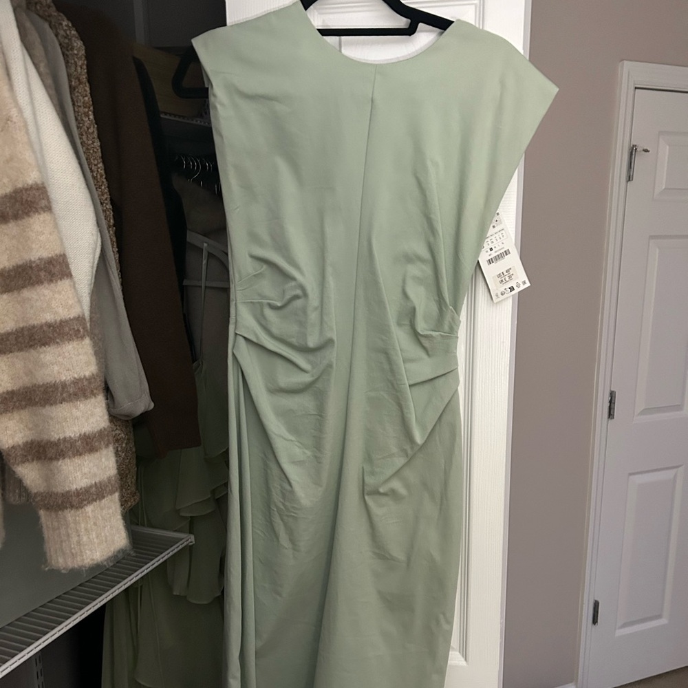 Zara Light Green Midi Dress